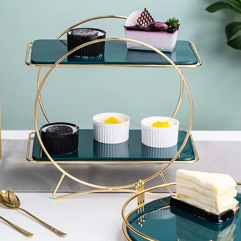 Display Risers Set - Set di Alzatine per Torte Dorate