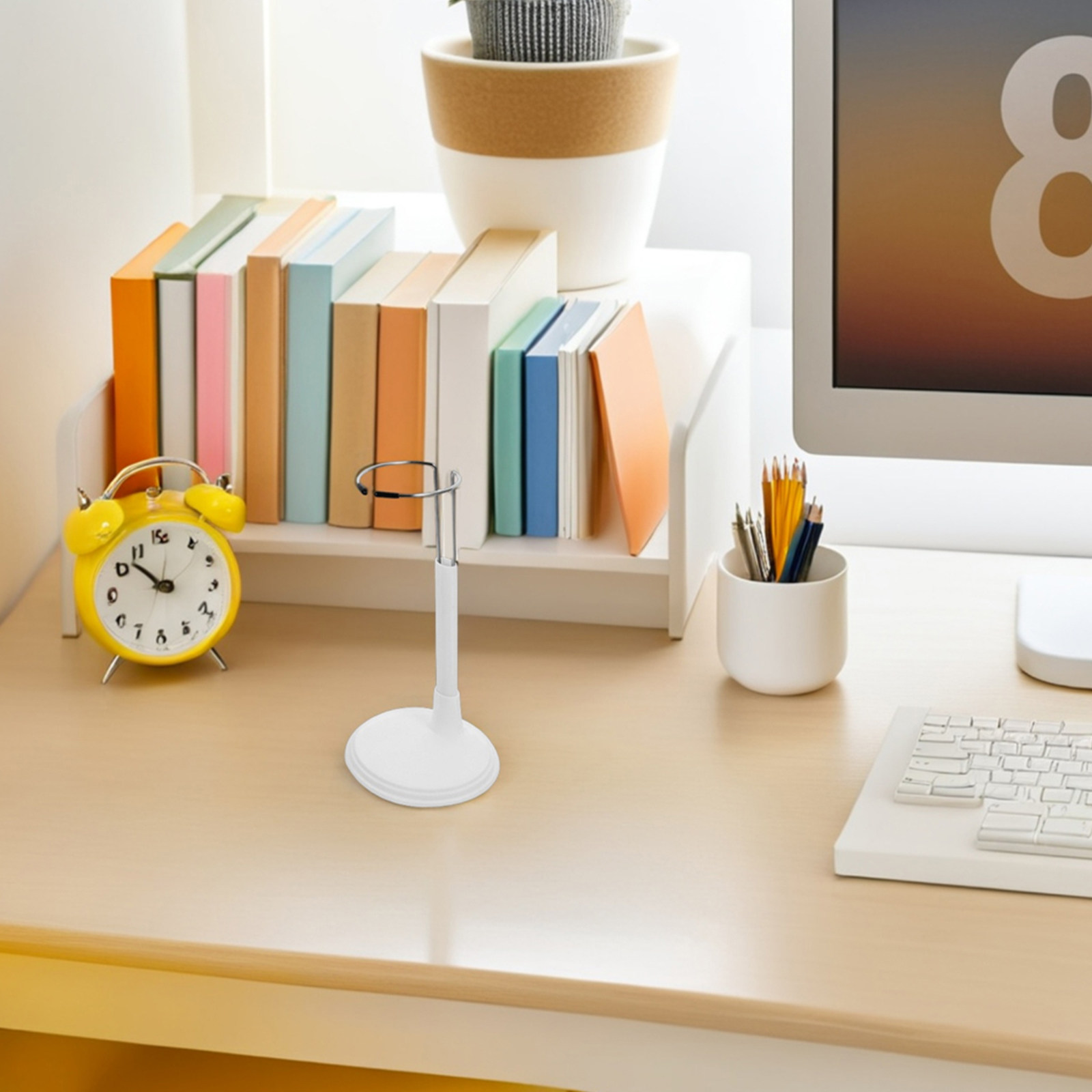 Action Figure Stand - 5 supporti bianchi regolabili per esporre